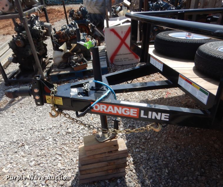 image for item HG9675 1991 Contract Mfg Orange Line TU70  utility trailer