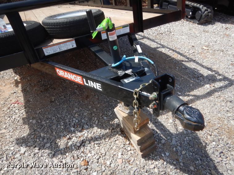 image for item HG9675 1991 Contract Mfg Orange Line TU70  utility trailer