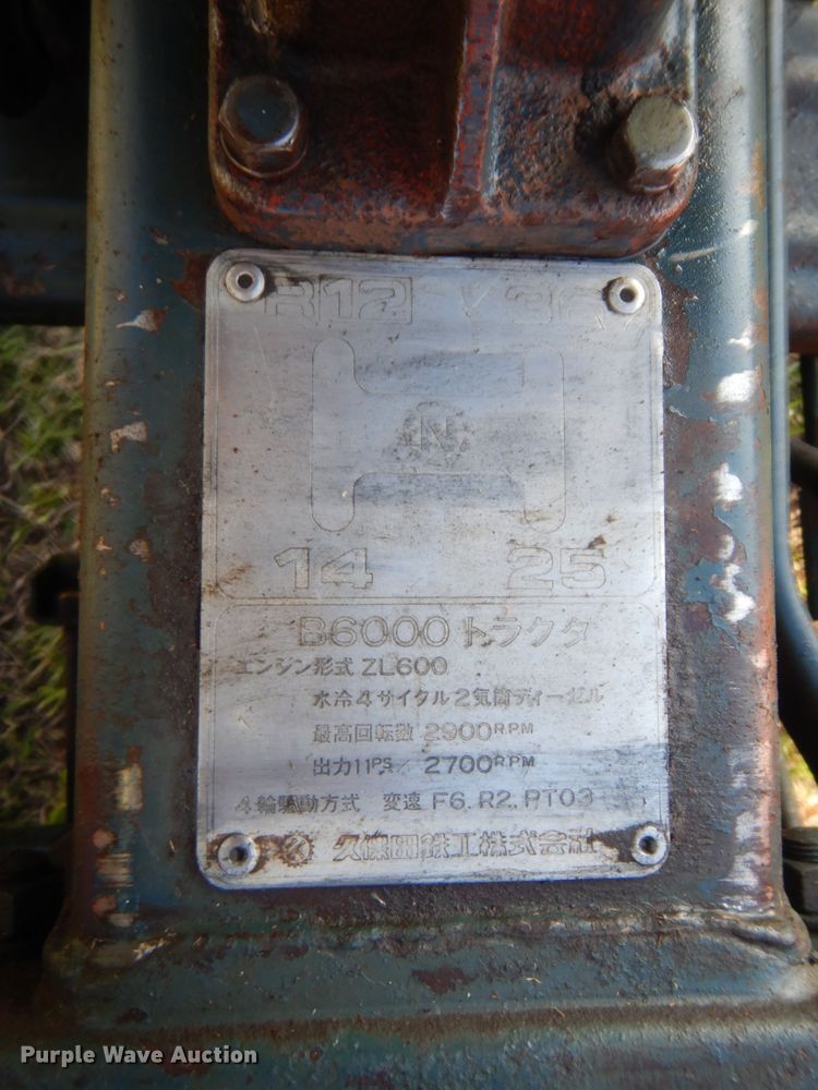 image for item HG9726 Kubota B6000  tractor