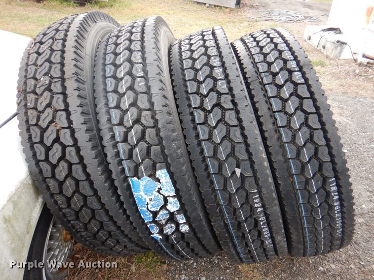 (4) Samson GL266D 11R24.5 tires in Checotah, OK Item HL9373 sold Purple Wave