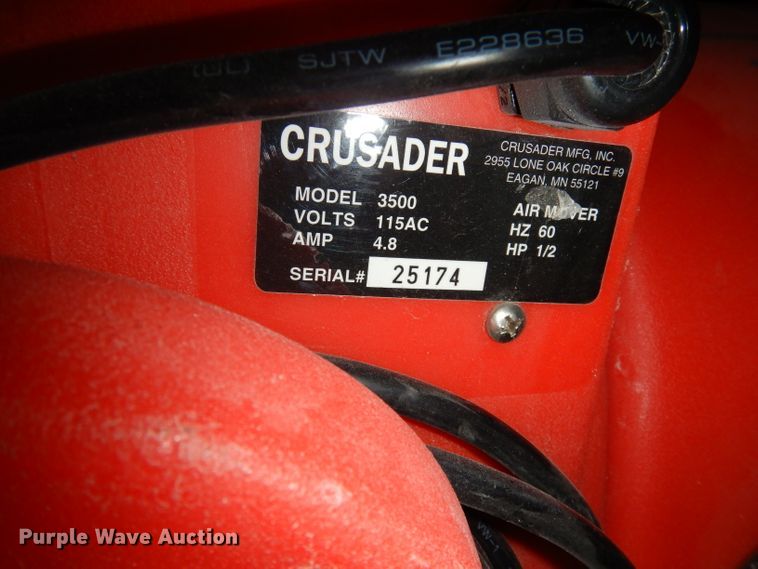 image for item HU9232 (17) Crusader carpet dryer fans