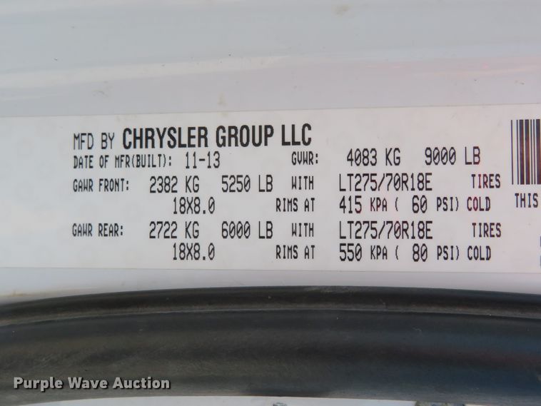 image for item HV9725 2014 Dodge Ram 2500HD  utility bed pickup truck