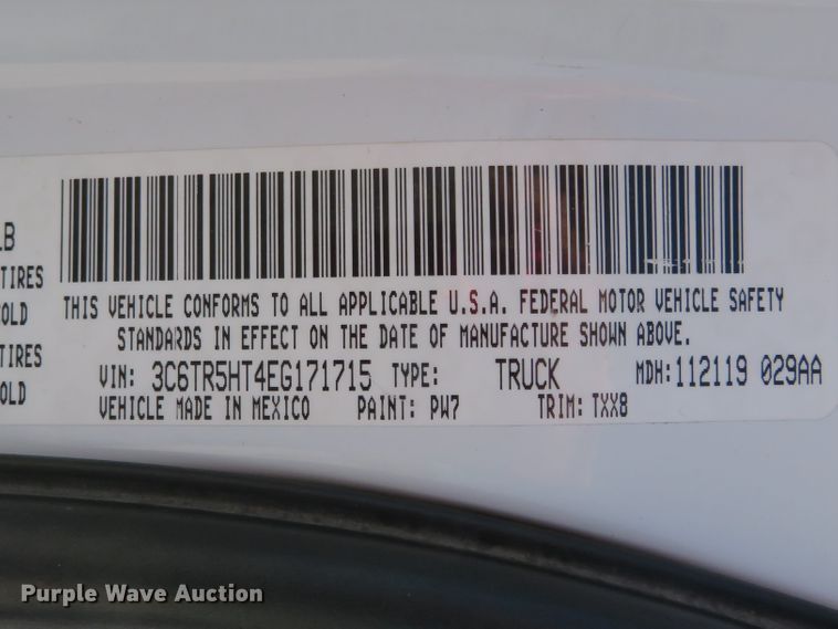 image for item HV9725 2014 Dodge Ram 2500HD  utility bed pickup truck