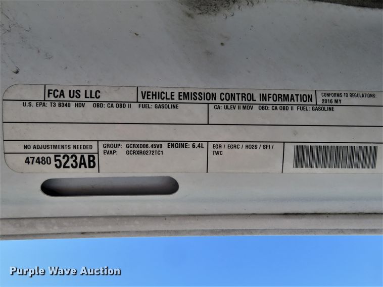 image for item HV9728 2016 Dodge Ram 2500HD  Crew Cab pickup truck