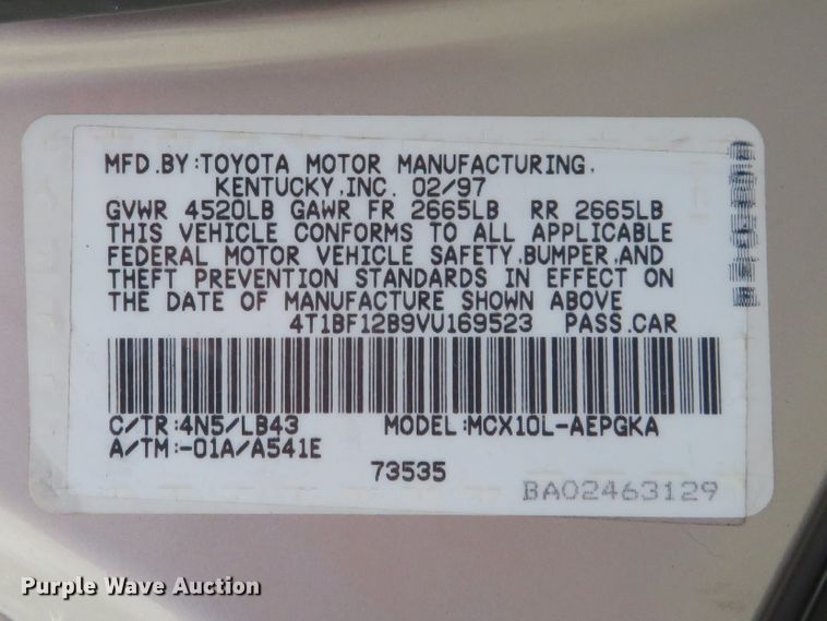 image for item HV9737 1997 Toyota Avalon XLS