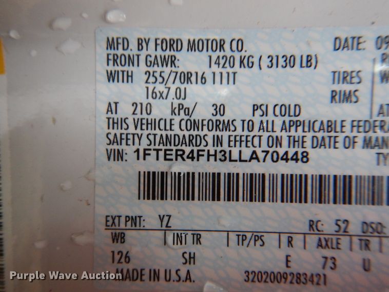 image for item II9814 2020 Ford Ranger  SuperCrew pickup truck