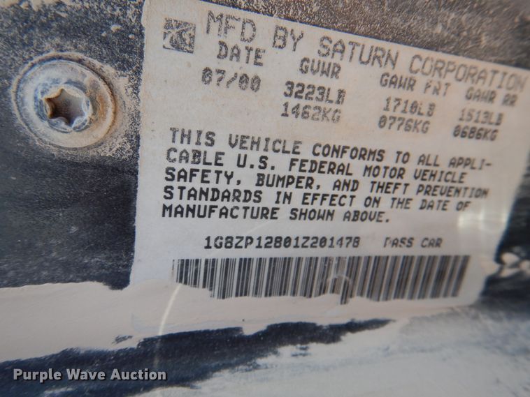 image for item II9860 2001 Saturn SC