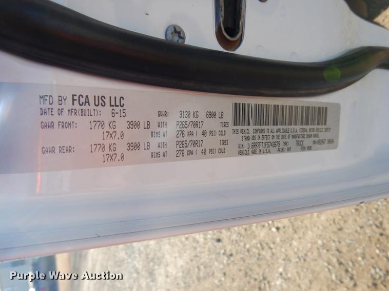 image for item IK9973 2015 Dodge Ram 1500  Quad Cab pickup truck