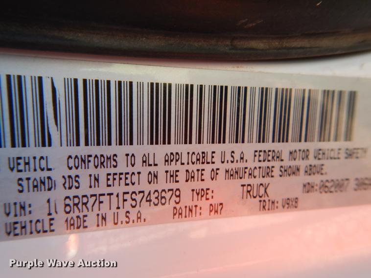 image for item IK9973 2015 Dodge Ram 1500  Quad Cab pickup truck