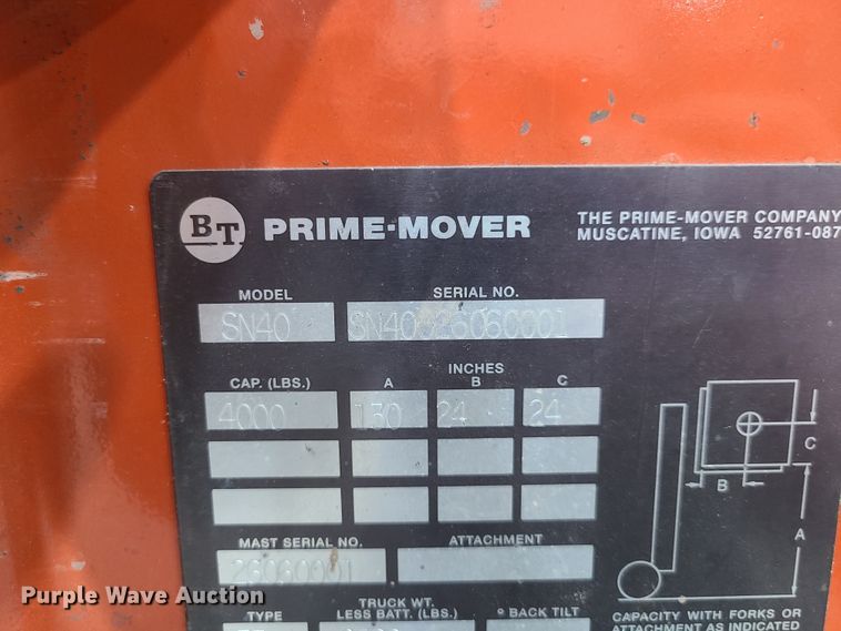 image for item IQ9028 Prime Mover SN40  forklift