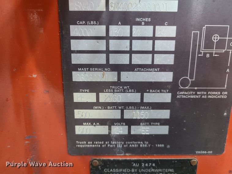 image for item IQ9028 Prime Mover SN40  forklift
