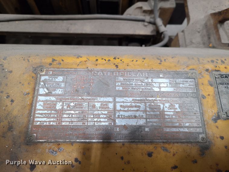 image for item IQ9030 Caterpillar V80D  forklift