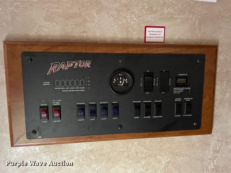 image for item IR9806 2010 Raptor 3912  toy hauler camper