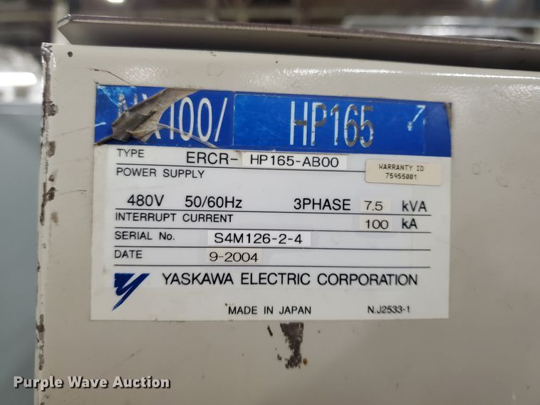 image for item IX9022 2004 Motoman HP165 six axis material handling robot