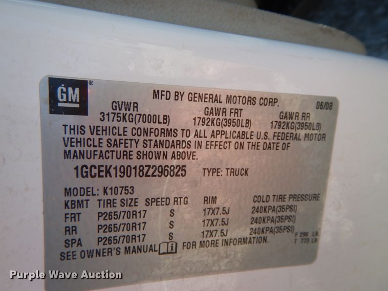 image for item IX9441 2008 Chevrolet Silverado 1500  Ext. Cab pickup truck