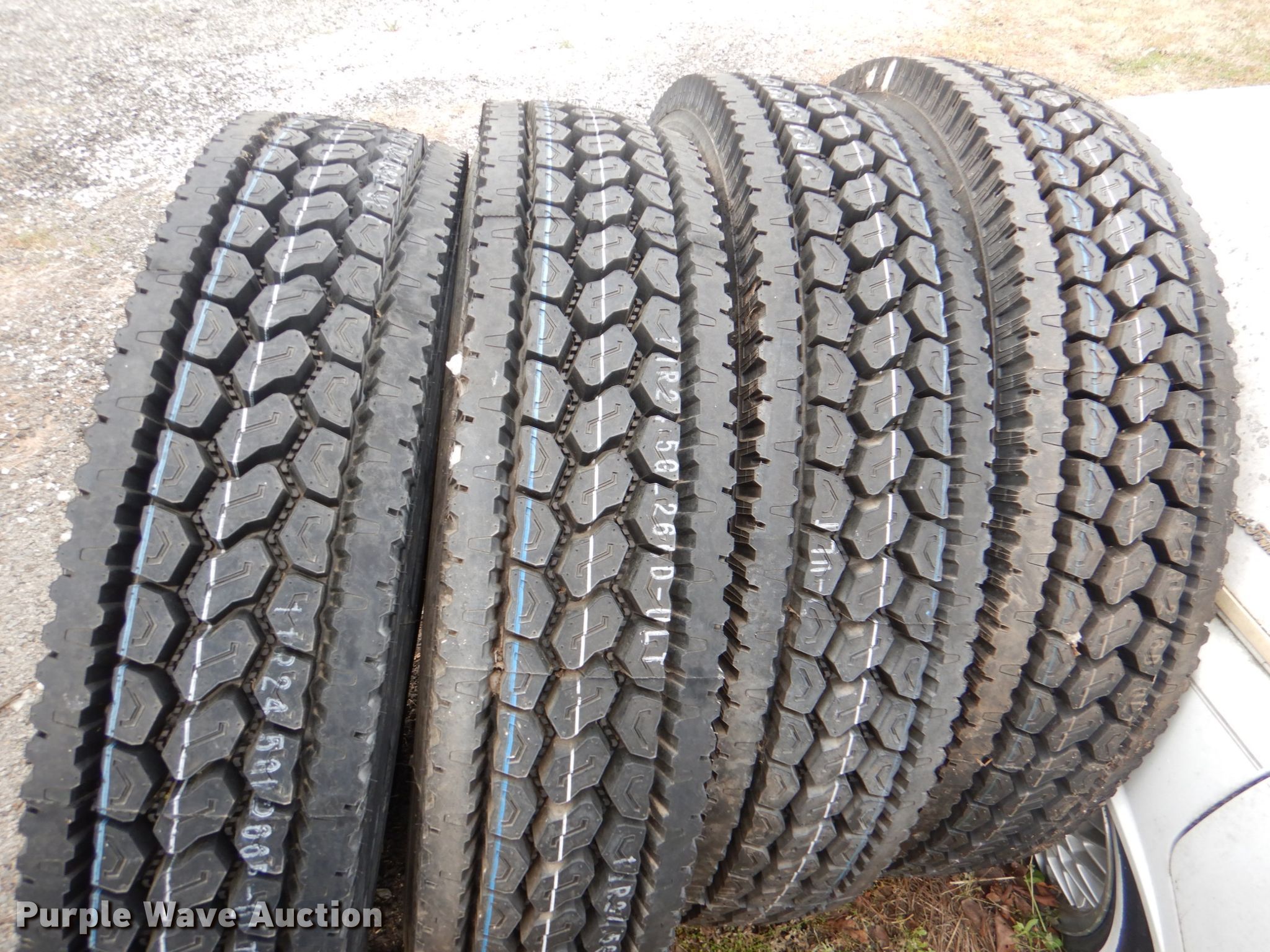 (4) Samson GL266D 11R24.5 tires in Checotah, OK Item HL9372 sold