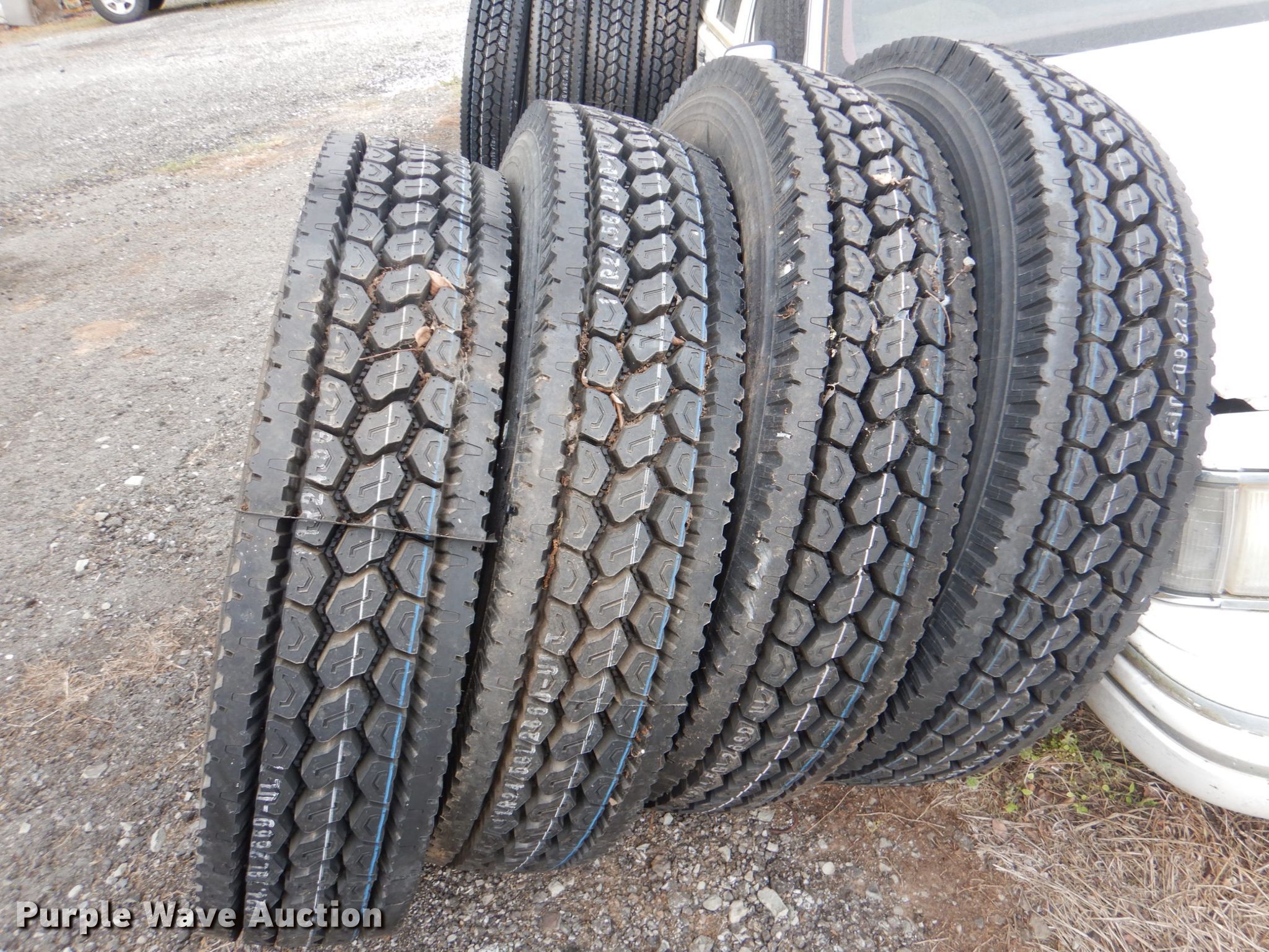(4) Samson GL266D 11R24.5 tires in Checotah, OK Item HL9373 sold