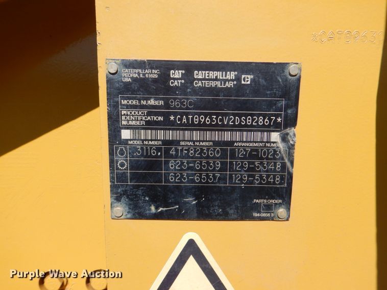 image for item DH5480 2003 Caterpillar 963C  track loader