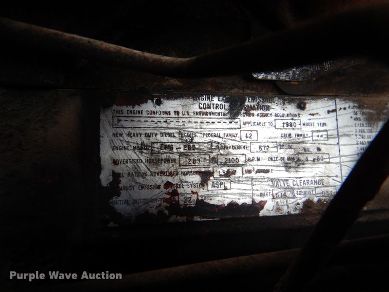 image for item DJ0393 1980 Mack RS600L  dump truck