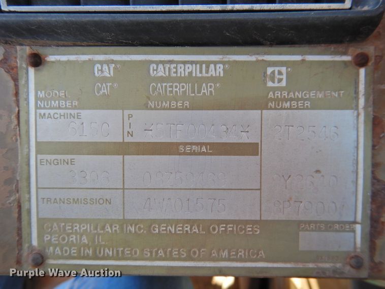 image for item DJ8364 1991 Caterpillar 615C  elevating scraper