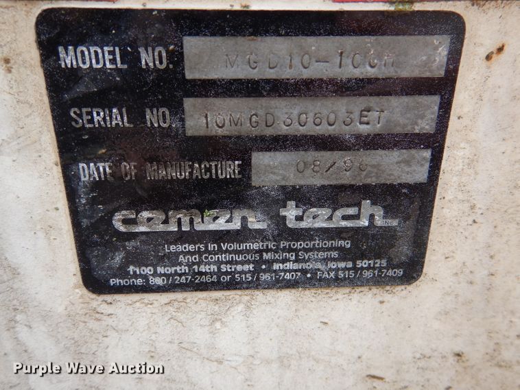 image for item DL2813 1996 Cemen-tech GN-300 batch plant