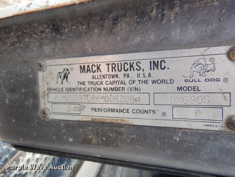 image for item DL4933 1989 Mack DM690S  ready mix truck