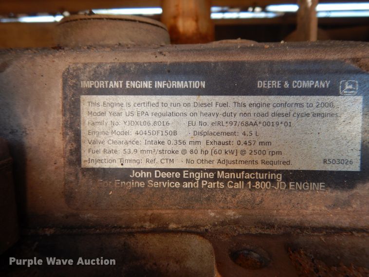 image for item DM2875 2000 Ingersoll Rand P185WJD  air compressor
