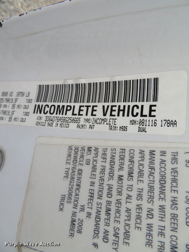 image for item DN5758 2008 Dodge Ram 5500  utility / service truck