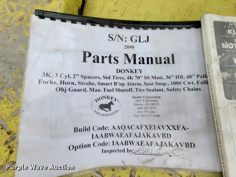 image for item FL9210 2005 Donkey D12-3K  forklift