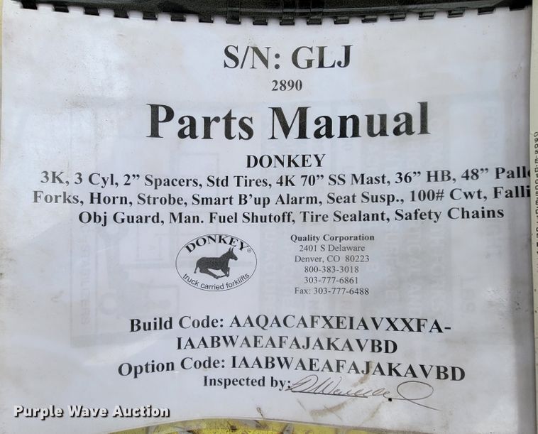 image for item FL9210 2005 Donkey D12-3K  forklift