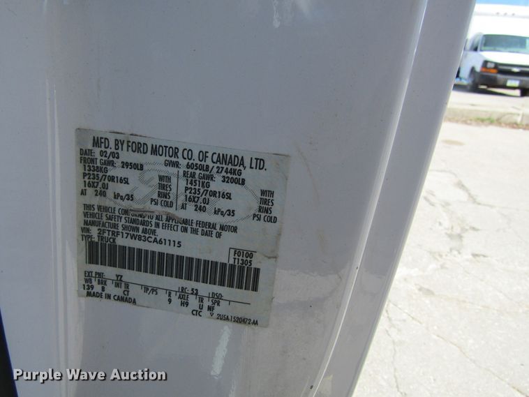 image for item GC9888 2003 Ford F150  pickup truck