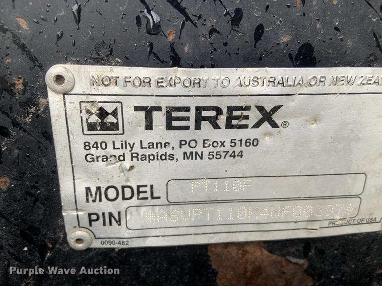 image for item GL9774 2014 Terex PT-110  tracked skid steer loader