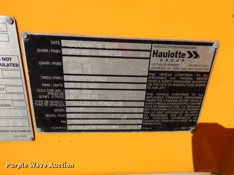 image for item HD9715 2017 Haulotte 45A17  boom lift