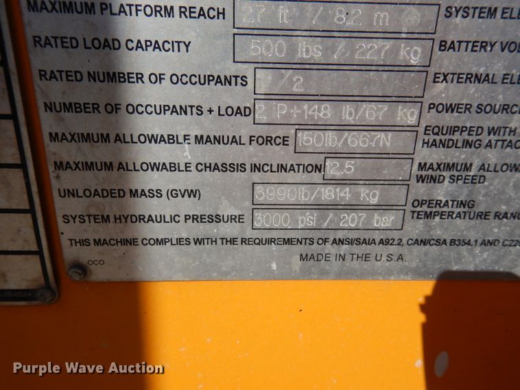 image for item HD9715 2017 Haulotte 45A17  boom lift