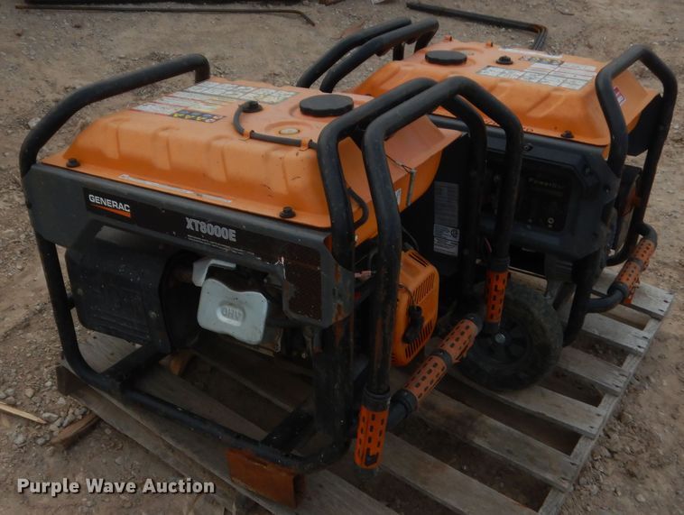 image for item HG9649 (2) Generac XT8000E generators