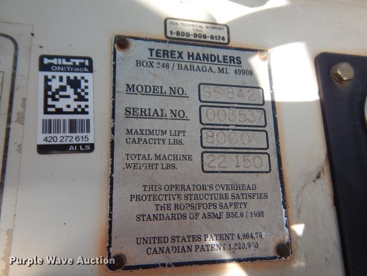 image for item HG9665 Terex SS842  telehandler