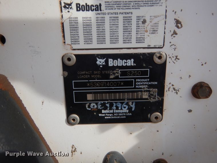 image for item HG9669 2007 Bobcat S250  skid steer loader