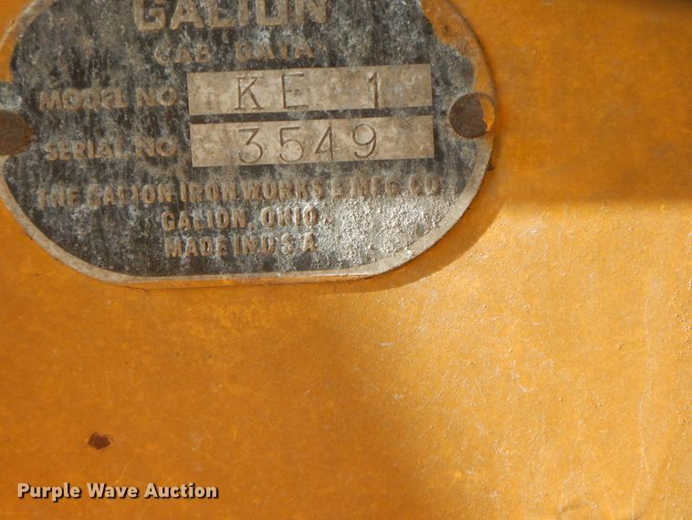 image for item HO9372 1961 Galion 118KE1  rigid frame motor grader