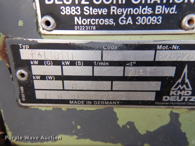 image for item HR9069 1993 Ingersoll Rand P175  air compressor