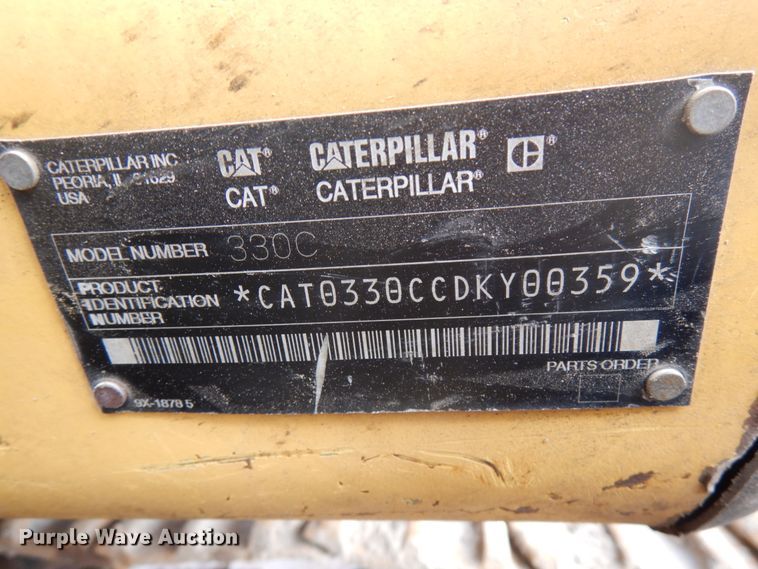 image for item HR9122 2002 Caterpillar 330C L  excavator