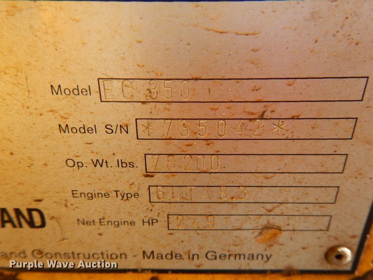 image for item HR9145 New Holland EC350  excavator