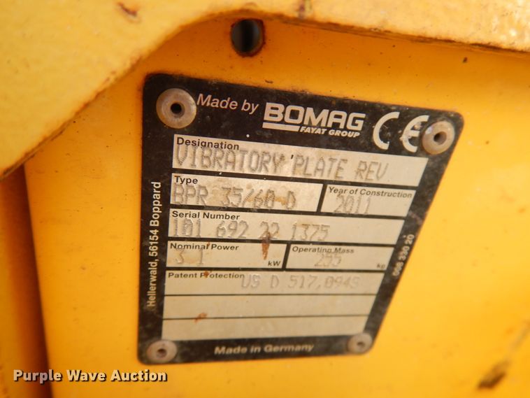 image for item HR9147 Bomag BPR 35/60 D  plate compactor
