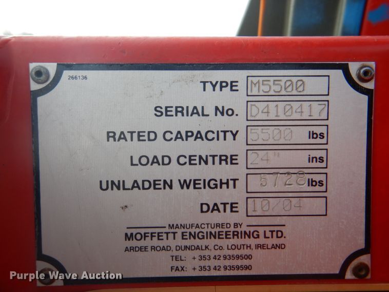 image for item HX9190 2005 Moffett M5500  forklift
