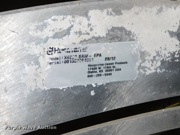 image for item HX9253 2012 Husqvarna Soff-Cut X4200 SAW-EPA concrete saw