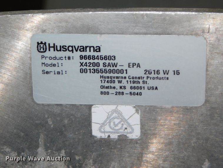 image for item HX9276 Husqvarna Soff-Cut X4200 SAW-EPA concrete saw