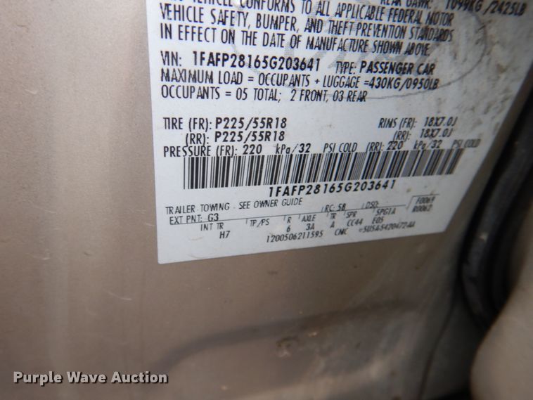 image for item II9920 2005 Ford Five Hundred