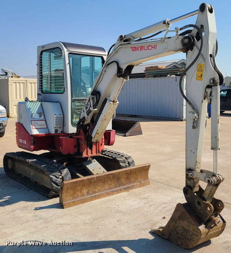image for item IQ9096 2008 Takeuchi TB138FR  mini excavator