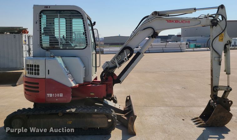 image for item IQ9096 2008 Takeuchi TB138FR  mini excavator