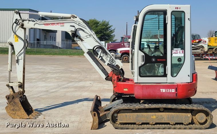 image for item IQ9096 2008 Takeuchi TB138FR  mini excavator