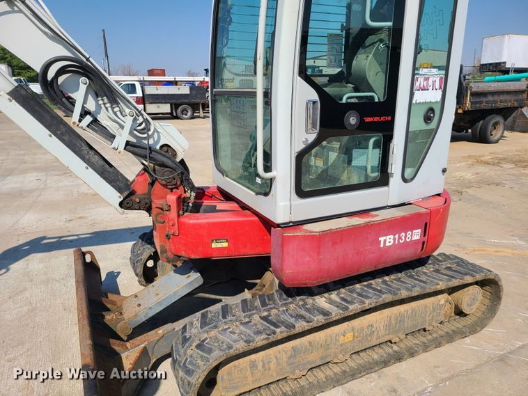 image for item IQ9096 2008 Takeuchi TB138FR  mini excavator